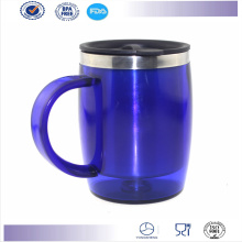 Nuevos caliente venta promoción doble pared oficina taza con asa taza de café